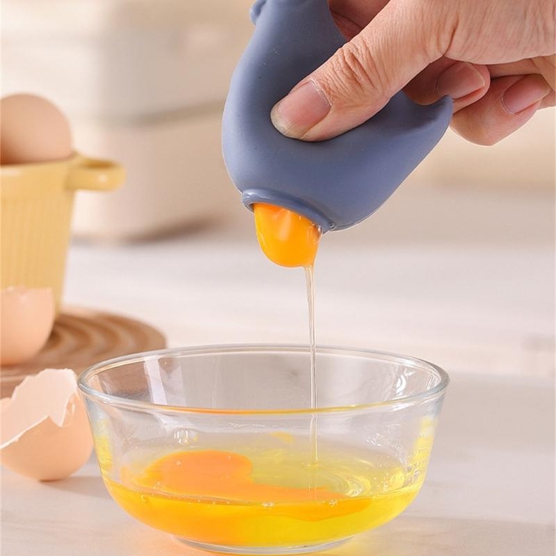 Kitchen Baking Center - 재미있는 모양 계란 실리콘 분리기 도구