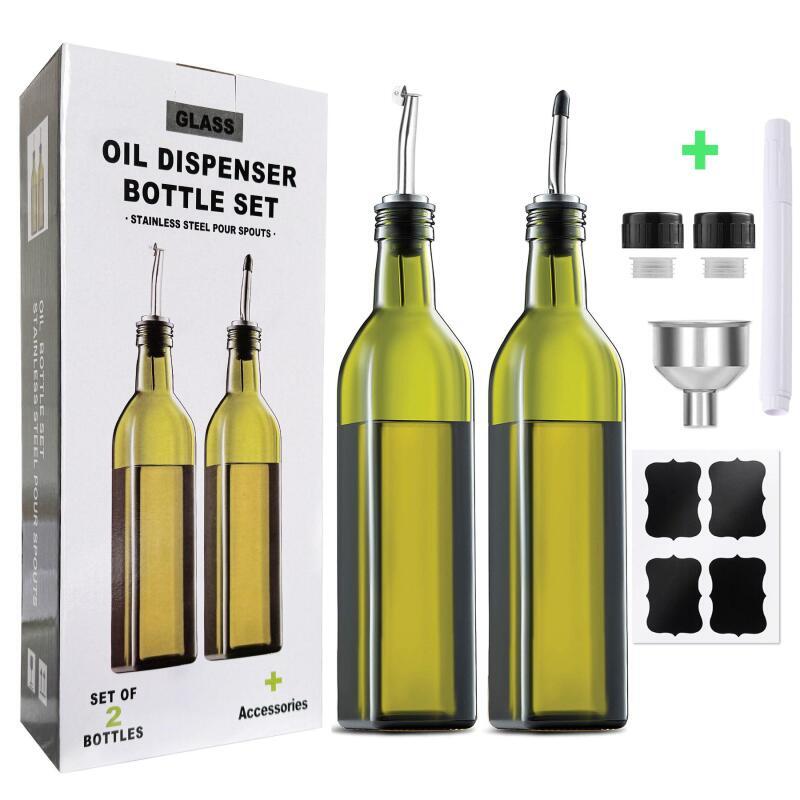 Kitchen Glass Baking Set - 주방 유리 오일/식초 디스펜서 500ml 투명
