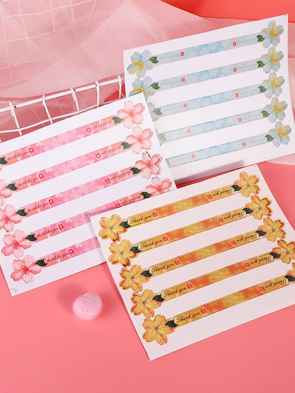 Kitchen.Baking Labels - 창의적인 3D 벚꽃 씰링 스티커 베이킹
