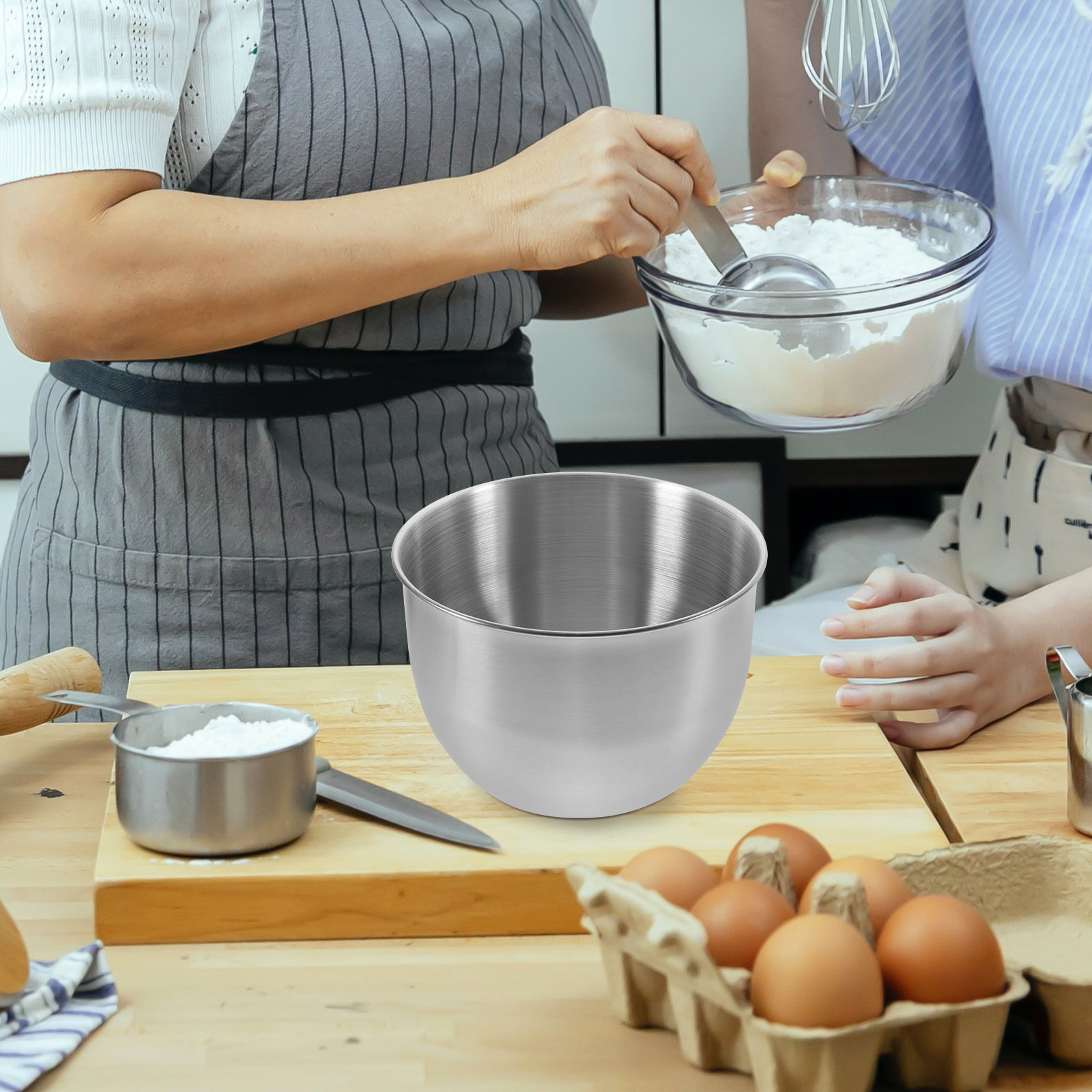 Kitchen Baking Bowls - 딥 스테인리스 스틸 믹싱볼 두꺼운 금속