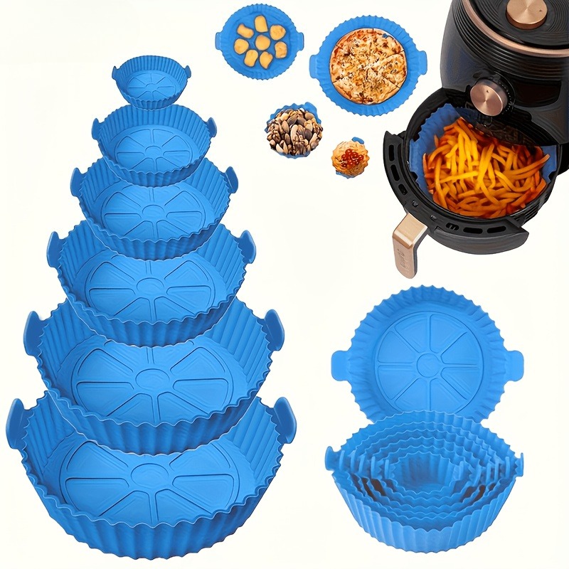 Kitchen Essentials Baking Tray - 6피스 실리콘 에어프라이어 오븐 매트 |
