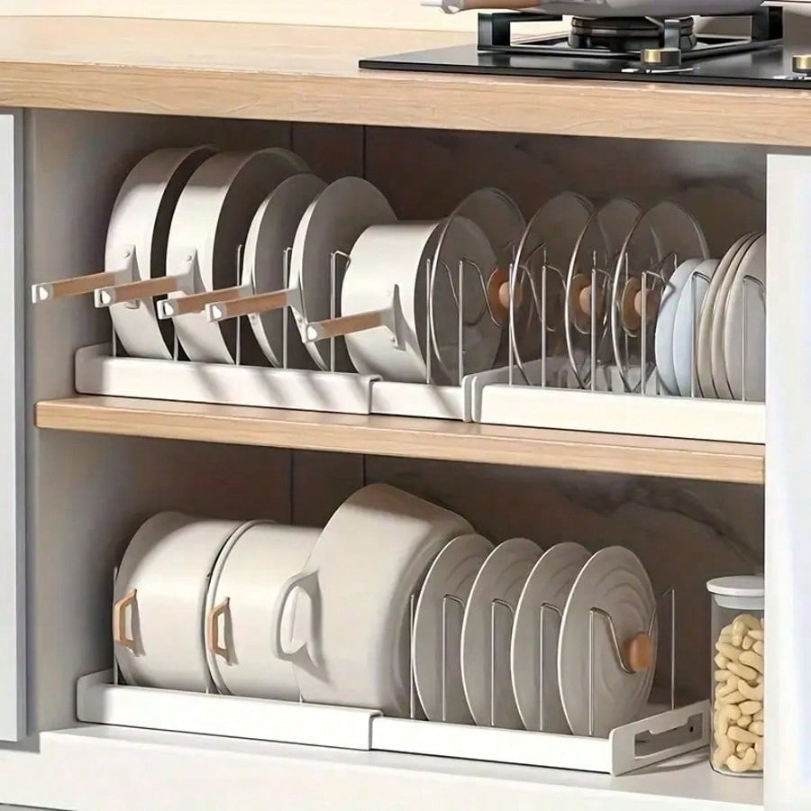 조절 가능한 파티션 수납 선반, 확장 가능한 주방 캐비 - Kitchen Cabinet Baking Organizer 리뷰 및 가격