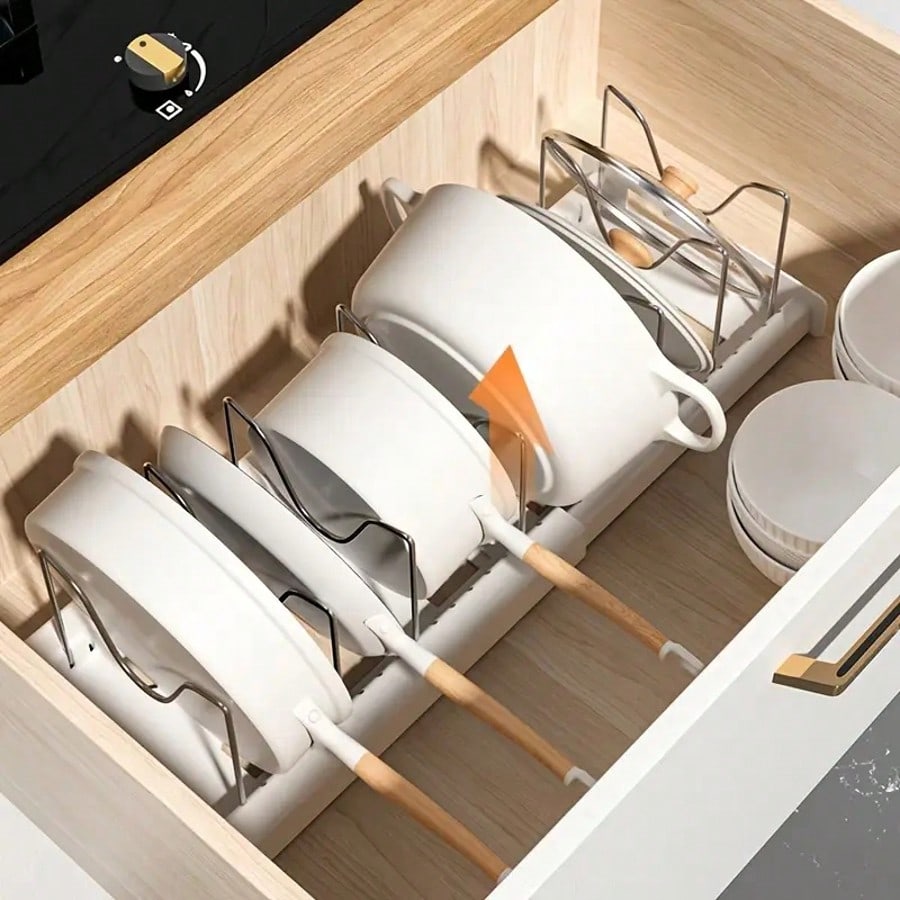 조절 가능한 파티션 수납 선반, 확장 가능한 주방 캐비 - Kitchen Cabinet Baking Organizer 리뷰 및 가격