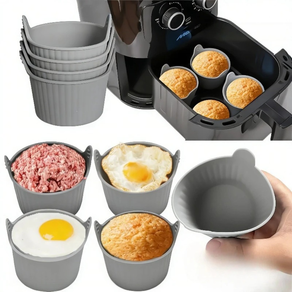 6개 묶음 실리콘 에어프라이어 몰드 DIY 컵 케이크  - Kitchen Pro Baking Tray 리뷰 및 가격