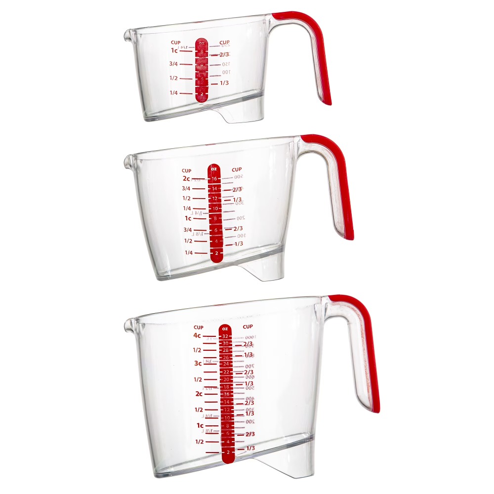 3피스 액체 계량컵 세트, 읽기 쉬운 눈금으로 주방 베 - Kitchen Glass Baking Set 리뷰 및 가격