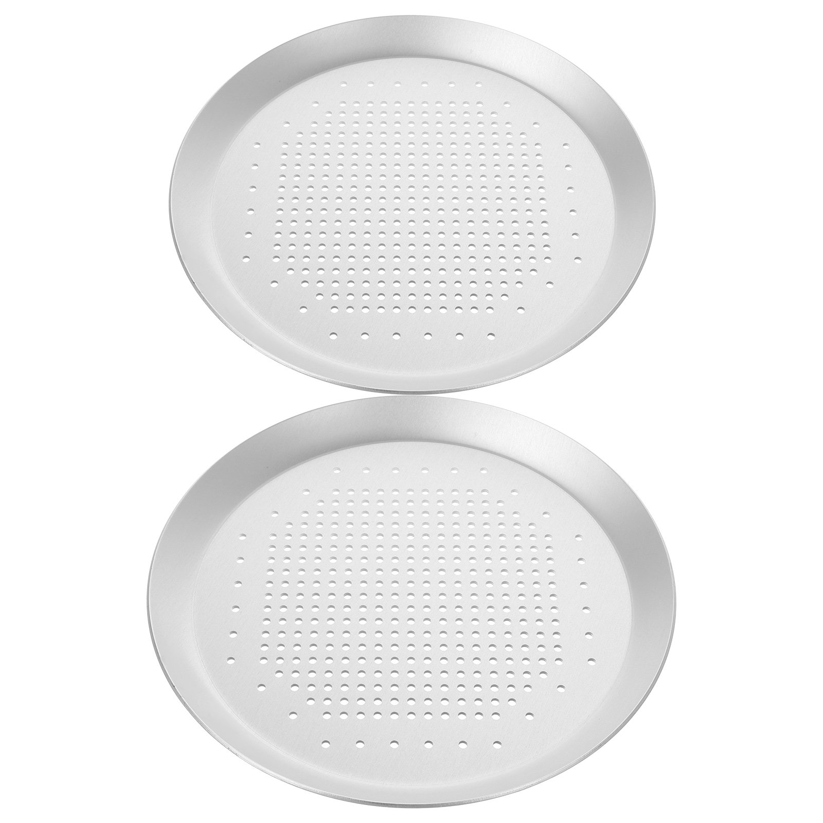피자 팬 2개 세트, 금속 재질, 구멍이 뚫린 원형 베 - Kitchen Essentials Baking Tray 리뷰 및 가격