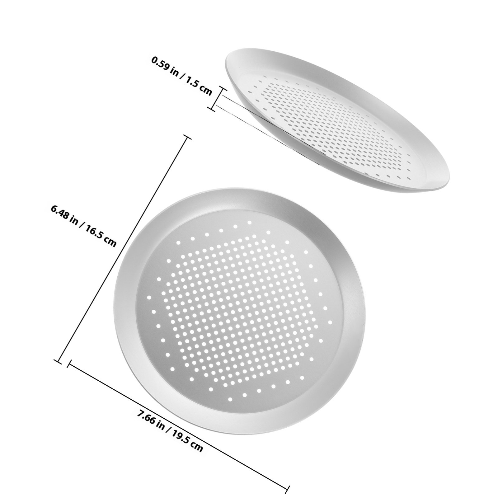 피자 팬 2개 세트, 금속 재질, 구멍이 뚫린 원형 베 - Kitchen Essentials Baking Tray 리뷰 및 가격
