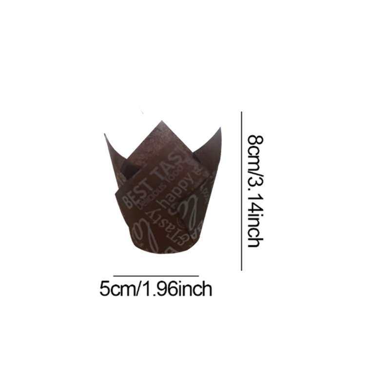 50개/100개 커피 테마 튤립 케이크 종이컵, 내열성 - Kitchen Baking Mat 리뷰 및 가격