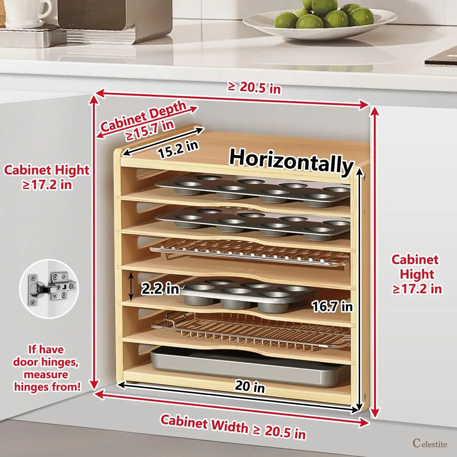 캐비닛용 나무 트레이 디바이더, 쿠키 시트 정리함, 베 - Kitchen Cabinet Baking Organizer 리뷰 및 가격