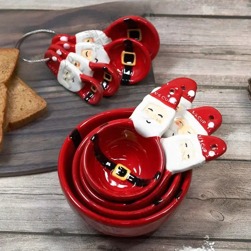 4pcs 크리스마스 계량 숟가락 세트, 3D 손으로 그 - Kitchen Baking Bowls 리뷰 및 가격