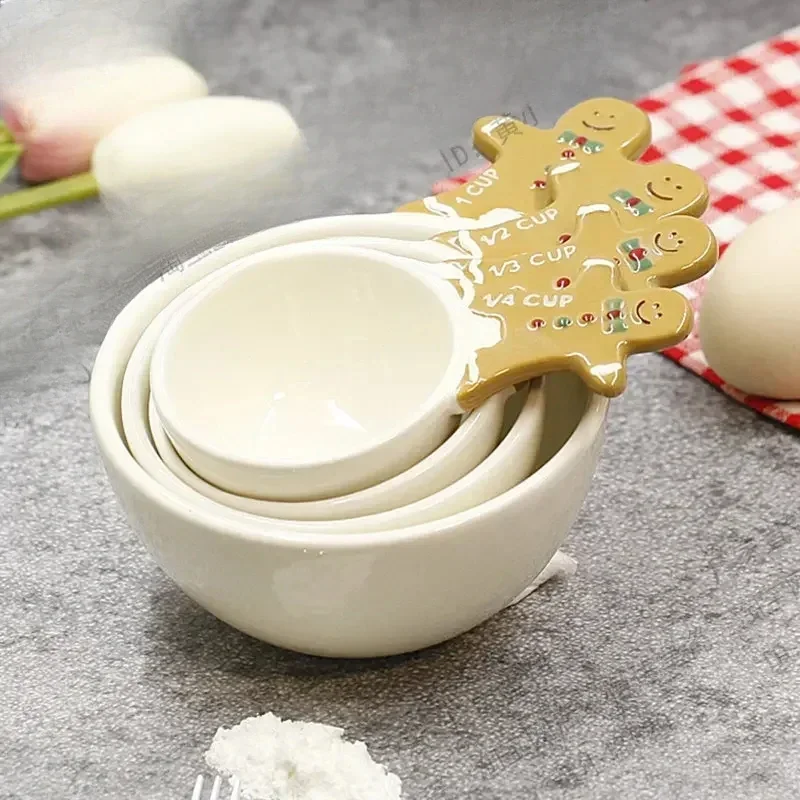 4pcs 크리스마스 계량 숟가락 세트, 3D 손으로 그 - Kitchen Baking Bowls 리뷰 및 가격