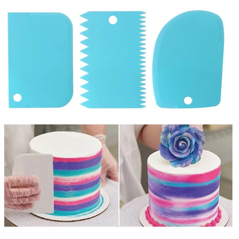 3개/세트 크림 스크레이퍼 스무더 DIY 케이크 장식용 - Fondant Smoother Set 리뷰 및 가격