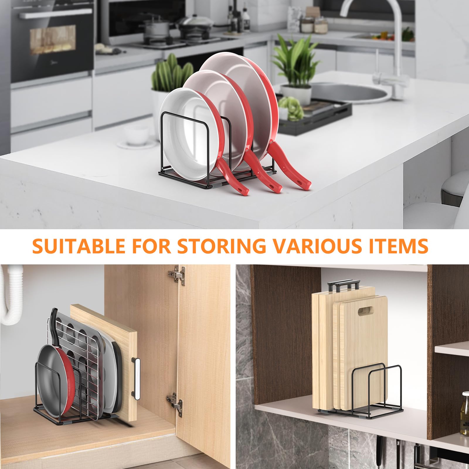 팬 주최자 주방 캐비닛 주최자, 강철 조리기구 홀더,  - Kitchen Cabinet Baking Organizer 리뷰 및 가격