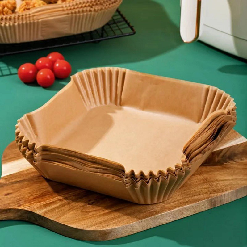 주방 필수품: 50개 논스틱 일회용 에어프라이어용 기름 - Kitchen Essentials Baking Tray 리뷰 및 가격