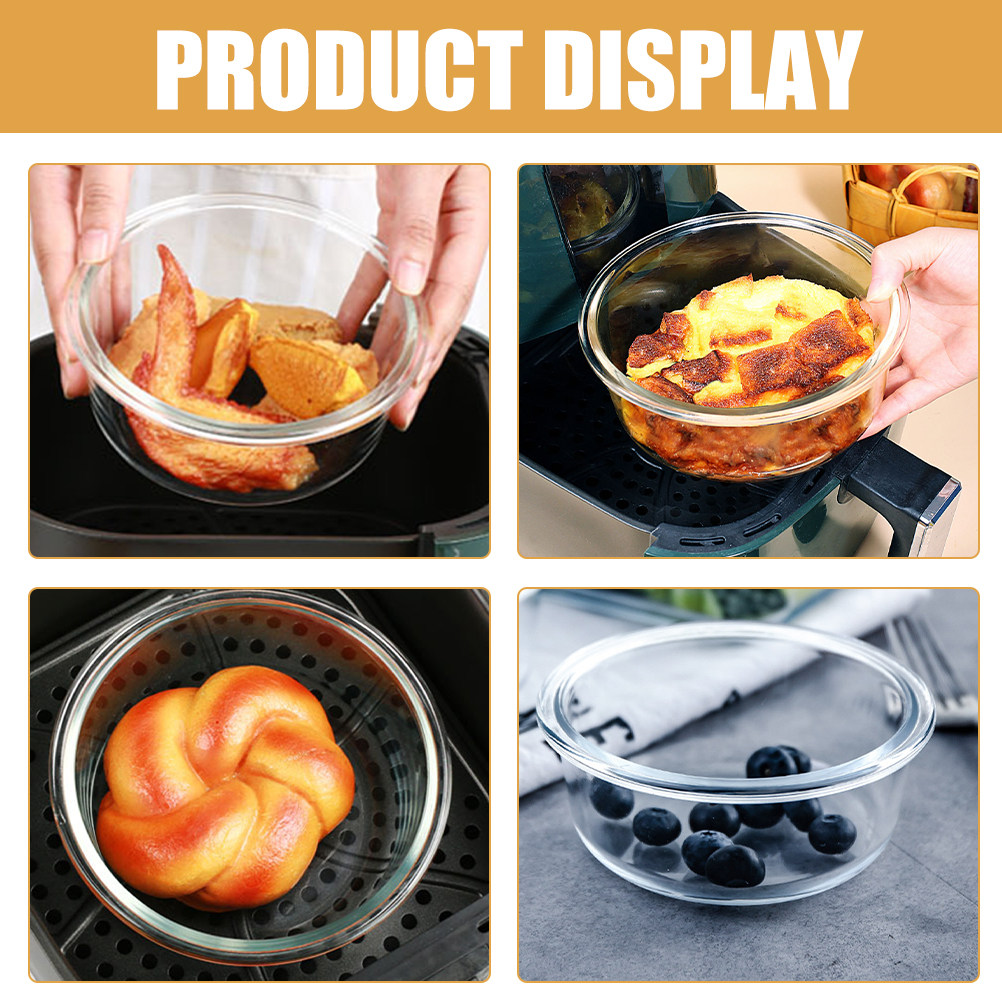 2개 세트의 내열 유리 볼, 주방용 혼합 볼, 음식,  - Kitchen Glass Baking Set 리뷰 및 가격