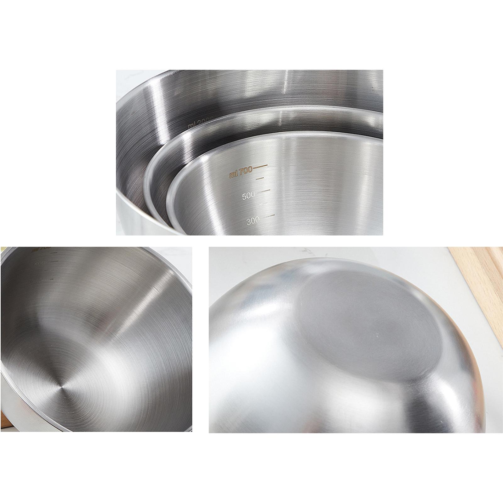 네스티드 스테인리스 스틸 믹싱 볼 세트, 계량 표시가  - Kitchen Baking Bowls 리뷰 및 가격