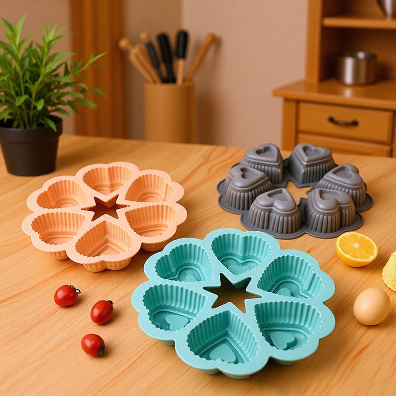 논스틱 실리콘 하트 모양 케이크 틀 초콜릿 및 스폰지  - Kitchen Essentials Baking Tray 리뷰 및 가격