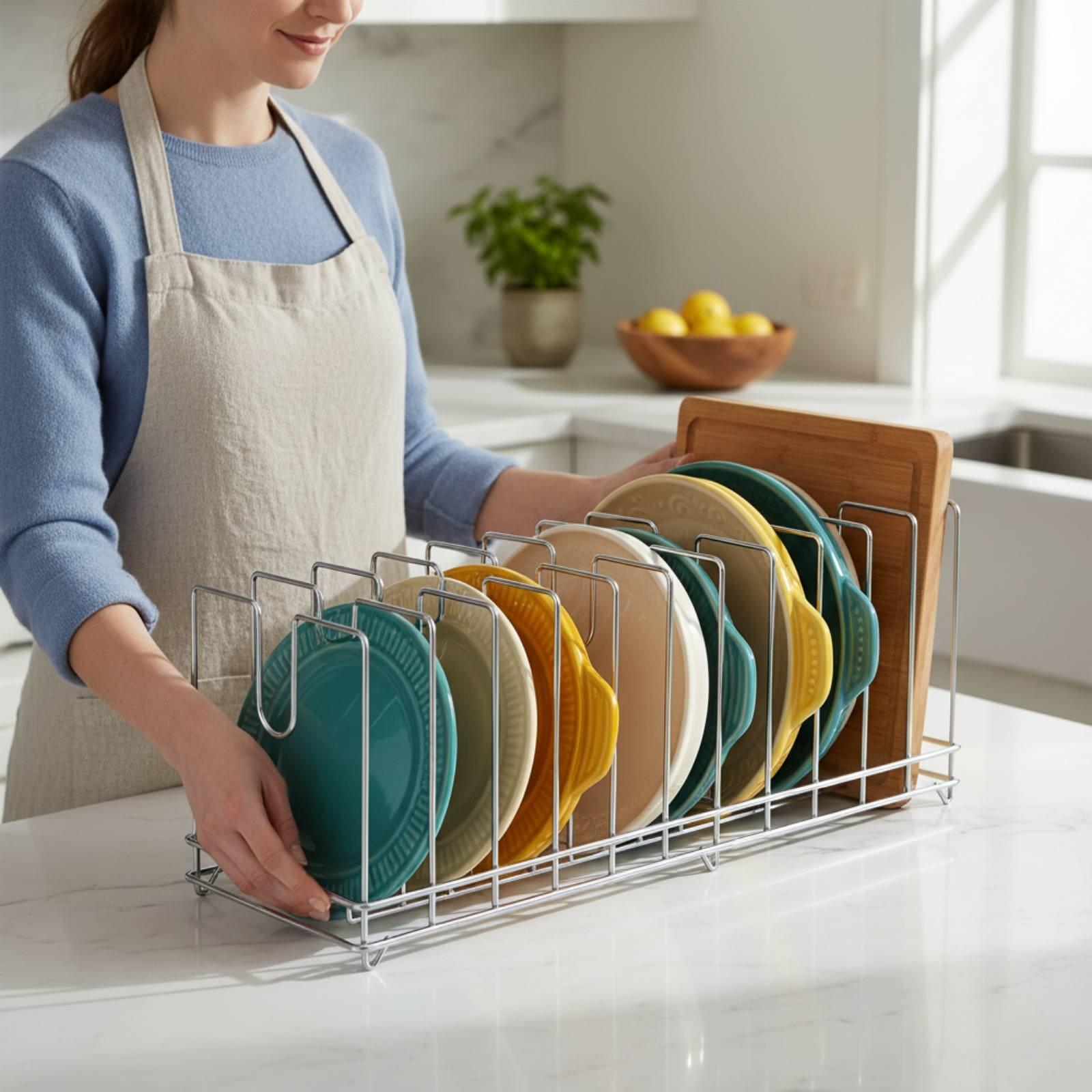 베이킹 팬 정리용 수직 주방 선반, 안정적인 철제 프레 - Kitchen Cabinet Baking Organizer 리뷰 및 가격